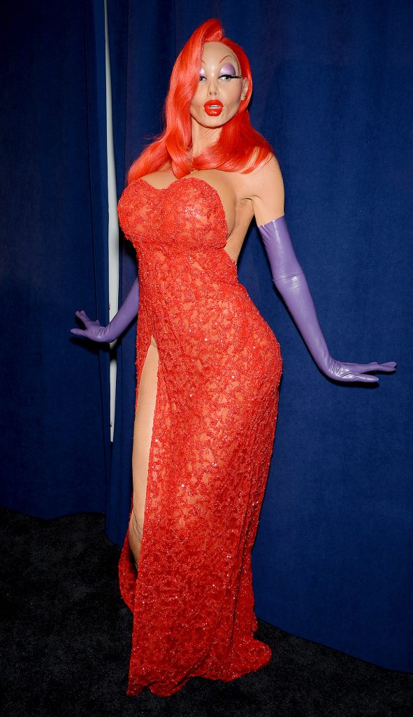 Heidi Klum transforms herself into a cartoon.  2015 Celebrity Halloween Costumes