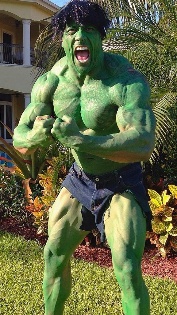 The Rock as The Hulk, 2012. Celebrity Halloween Costumes