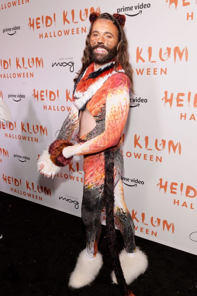 Jonathan Van Ness as a cat, 2019. Celebrity Halloween Costumes