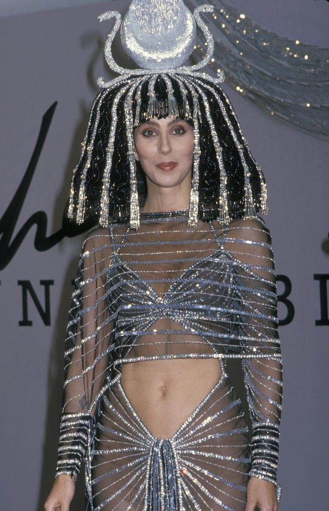 Cher at Bob Mackie’s Halloween party, 1988. 