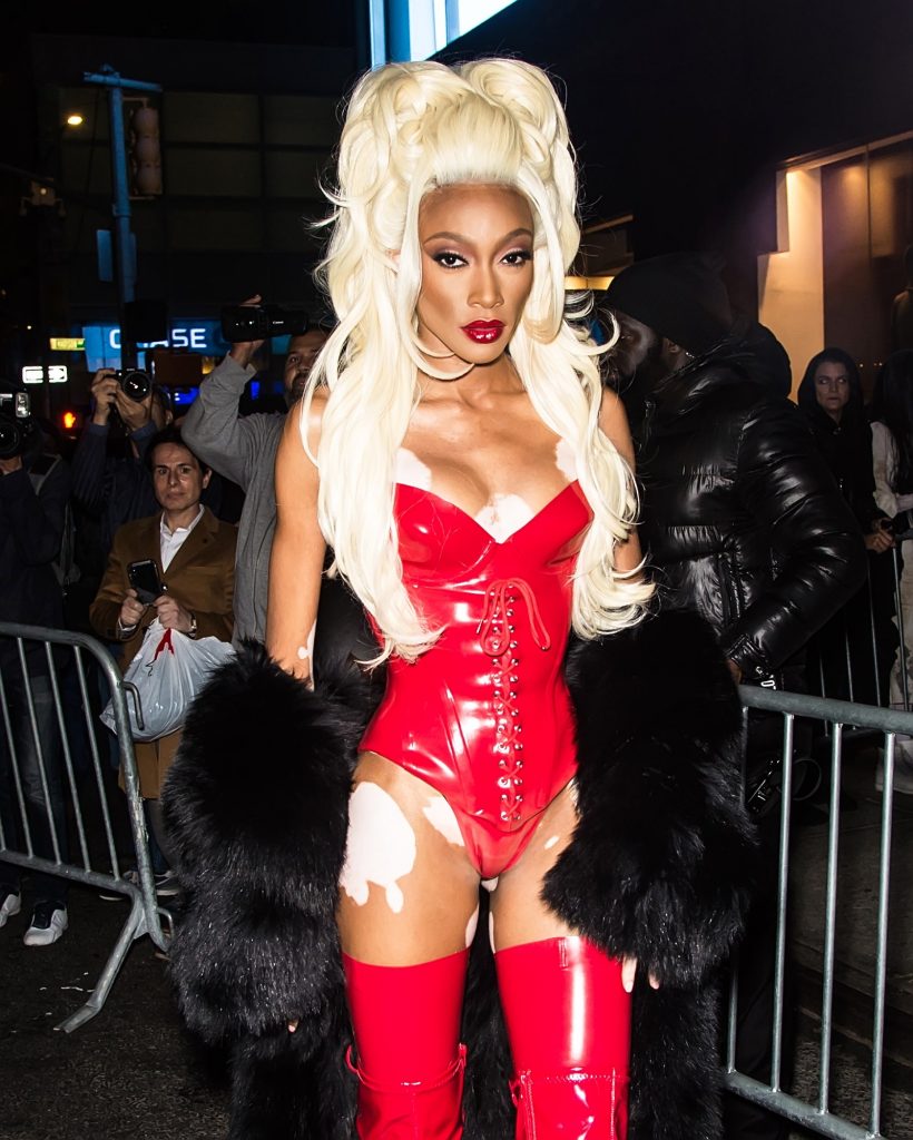 Winnie Harlow as RuPaul, 2018. Celebrity Halloween Costumes